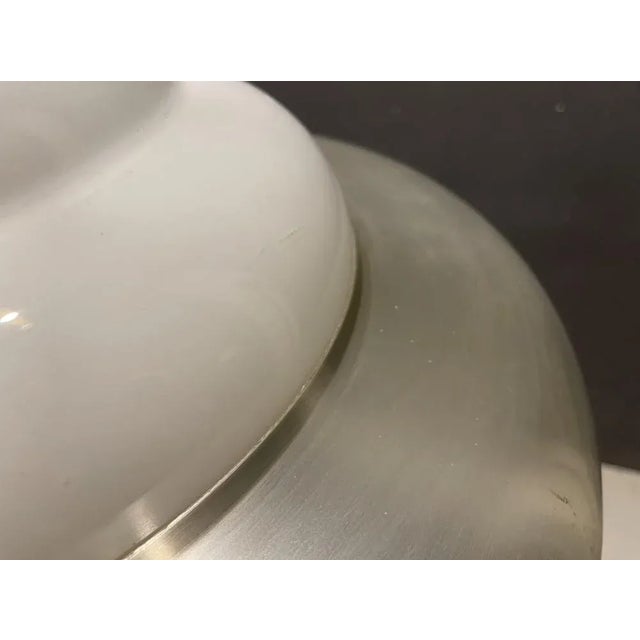 Large Mid-Century Opaline Glass Light Pendant For Sale - Image 3 of 11