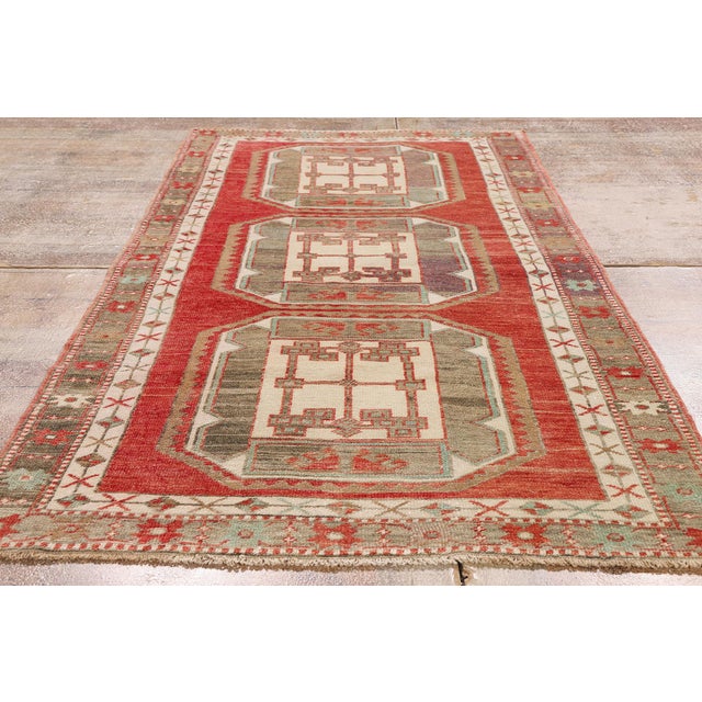 Vintage Turkish Oushak Rug, 03'04 X 06'11 For Sale - Image 9 of 10