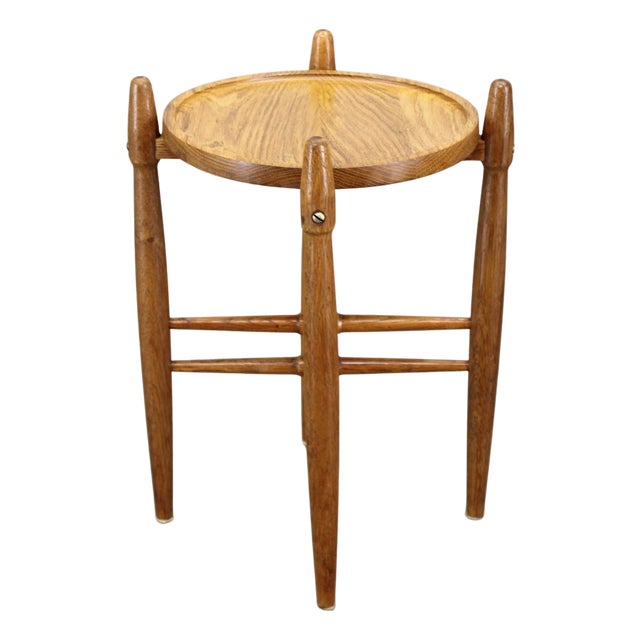 Vintage Danish Oak Side Table by Arne Basse for Knabstrup, 1960s For Sale