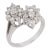 Vintage Diamond 14k White Gold Toi Et Moi Ring, Size 5.5 For Sale