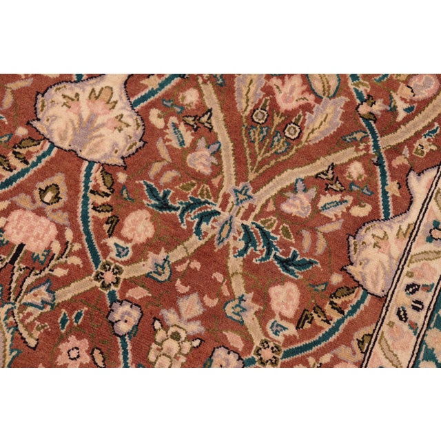 1990s Traditional 1990's Floral Pak-Persian Brown/Tan Wool Rug - 8'1'' X 10'3'' For Sale - Image 5 of 9