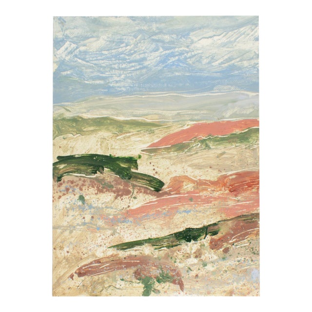 1980s Abstract Acrylic Landscape by Harry Hilson For Sale