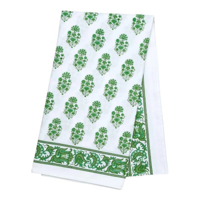 Riya 12-Seat Green Tablecloth For Sale