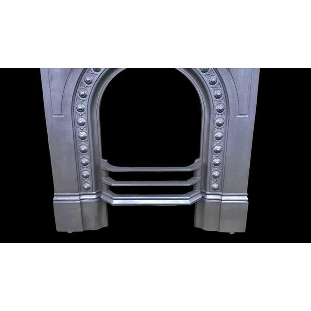 19th Century Victorian Cast Iron Arched Combination Fireplace, 1880 For Sale - Image 5 of 13