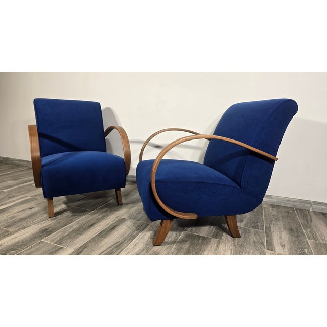 Lounge Chairs from Jindrich Halabala, 1940s, Set of 2, in Restored conditions. Designed 1920 to 1949 I have official proof...