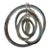 Hammered Nickel 3-D Hanging Sculpture Signed R L M For Sale