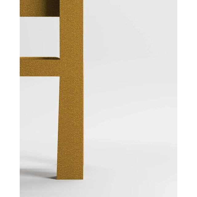 Modern Raw Chair in Mustard Bouclé from Collector For Sale - Image 4 of 6