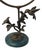 Brass Brass and Marble Hummingbird & Flower Tabletop Vanity Mirror For Sale - Image 8 of 12