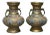 Antique Japanese Persian Style Champlevé Enameled Bronze Vase Set, circa 1900 For Sale