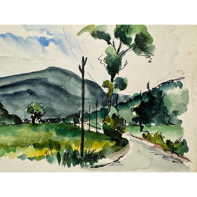 Original watercolor on paper by Henry Emil Salloch, also known as Heinz Emil Salloch, the German-born American artist and...