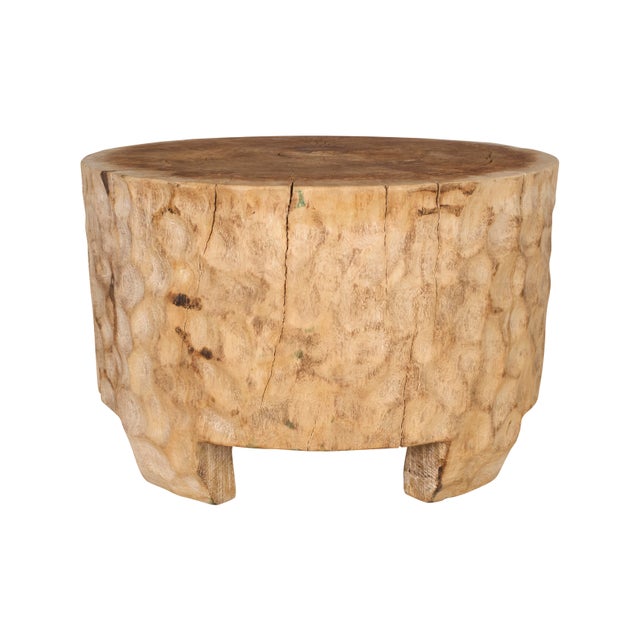 Bleached Lychee Wood Side Table For Sale - Image 4 of 4