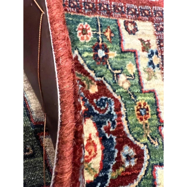 Dark Green Fine Hand Knotted Persian Bidjar Rug For Sale - Image 8 of 8