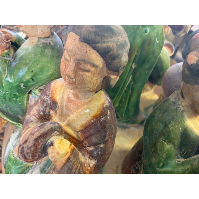 Mid to Late 20th Century Chinoiserie Figures Playing Musical Instruments For Sale - Image 10 of 12