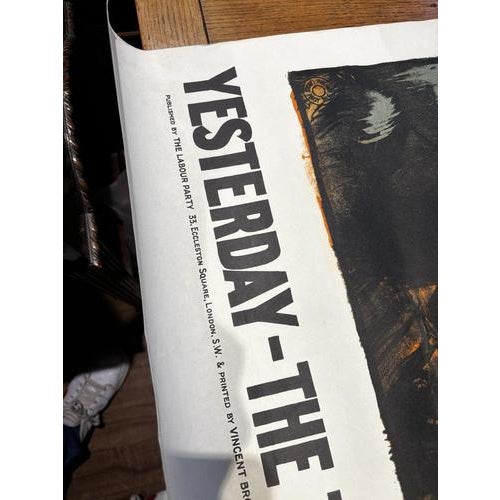 Yesterday the Trenches Historic Labour Party Poster, 1971 For Sale - Image 3 of 7