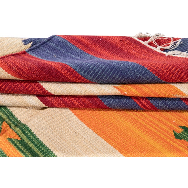 2010s 21st Century Modern Kilim Rug 5 '7'' X 7' 10'' For Sale - Image 5 of 11