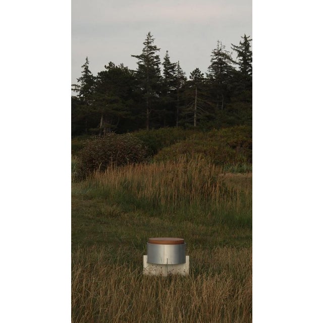 Soft Futurism Lunar Side Table in Aluminum and Walnut by Filippo Andrighetto For Sale - Image 10 of 15