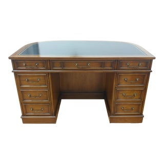 Mid 20th Century Vintage Sligh-Lowry Traditional Executive Desk With Bookcase For Sale