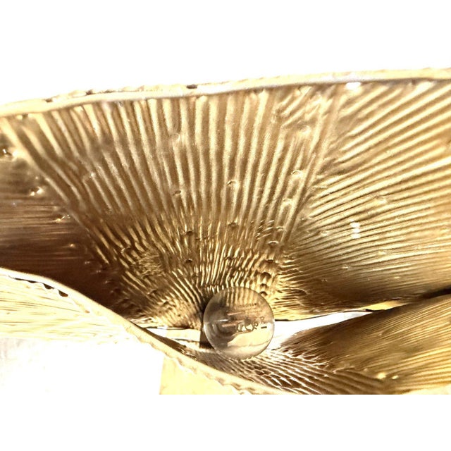 Ginkgo Lamp DLG Tommaso Barbi in Brass-Plated Metal, 2000s For Sale - Image 9 of 15