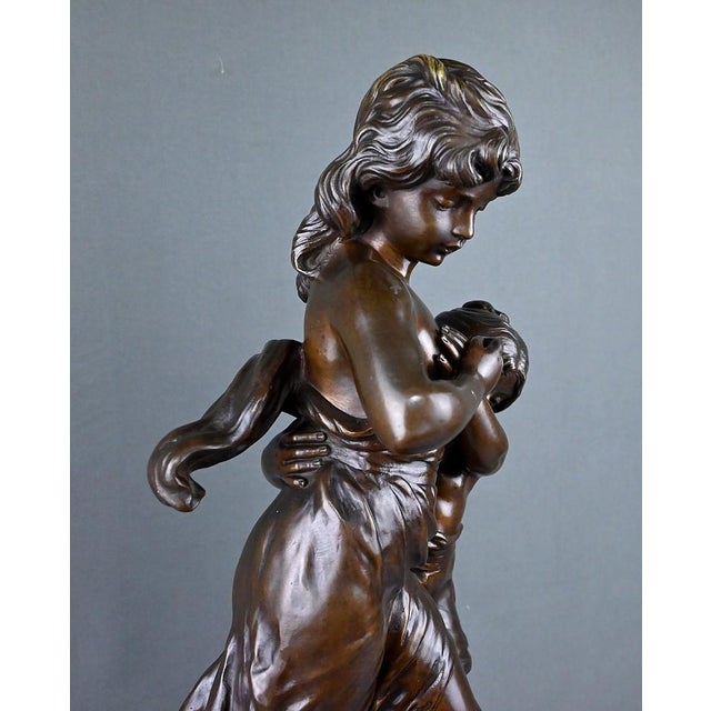 Hippolyte Moreau, Large Surprise Sculpture, Late 19th Century, Bronze For Sale - Image 17 of 18