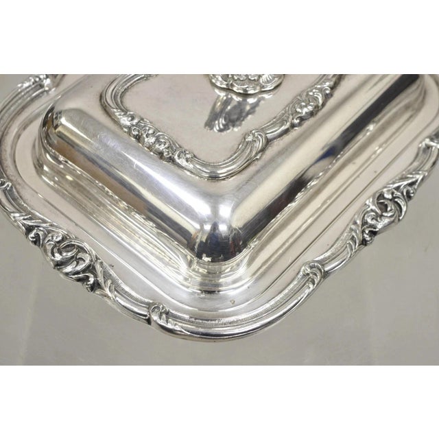 Vintage Gorham Black Starr Silver Plated Lidded Vegetable Serving Platter Dish For Sale In Philadelphia - Image 6 of 11