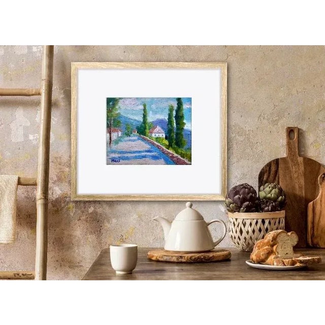 2020s "Around the Bend, Lake Como, Italy" Contemporary Landscape Oil Painting For Sale - Image 5 of 12