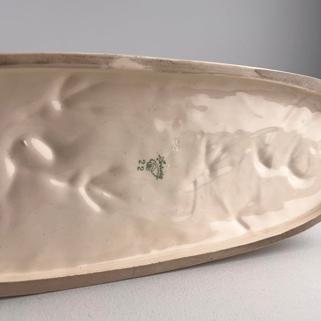 Blue Large Ceramic Porcelain Doves Figurine from Porzellanmanufaktur Katzhütte Hertwig, Germany, 1930s For Sale - Image 8 of 9