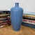 Crackle Blue Glazed Ceramic Vase with Tapered Body For Sale - Image 4 of 8