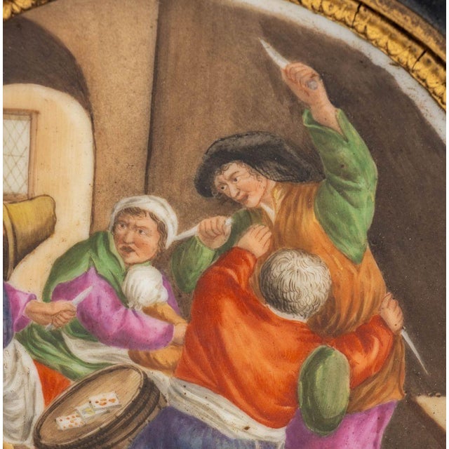 19th Century Continental Painted Porcelain Plaques, Pair For Sale - Image 5 of 9