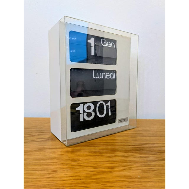 Industrial White Dator 6 Flipclock from Solari & C. Udine, Italy, 1970s For Sale - Image 3 of 12