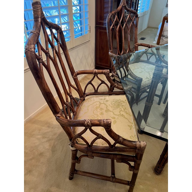 Brown McGuire Vintage Bamboo and Ratan Dining Room Set For Sale - Image 8 of 11