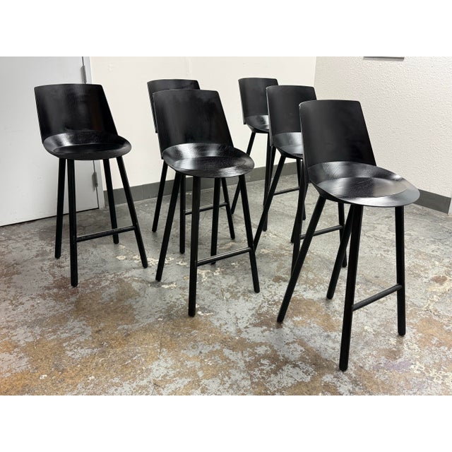 Modern Stefan Diez for E15 Jean Bar Stools, Set of Six For Sale - Image 3 of 12