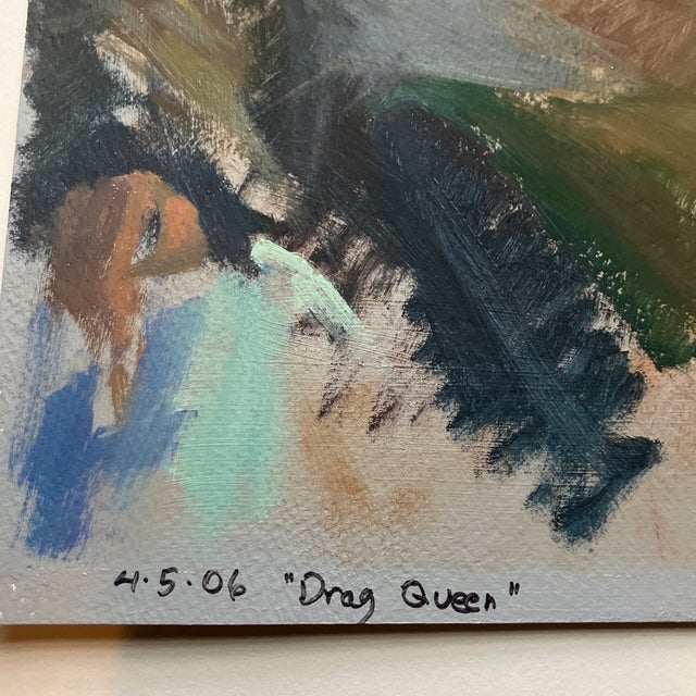 Contemporary Contemporary Original Female Abstract Expressionist Painting “Drag Queen “ For Sale - Image 3 of 4