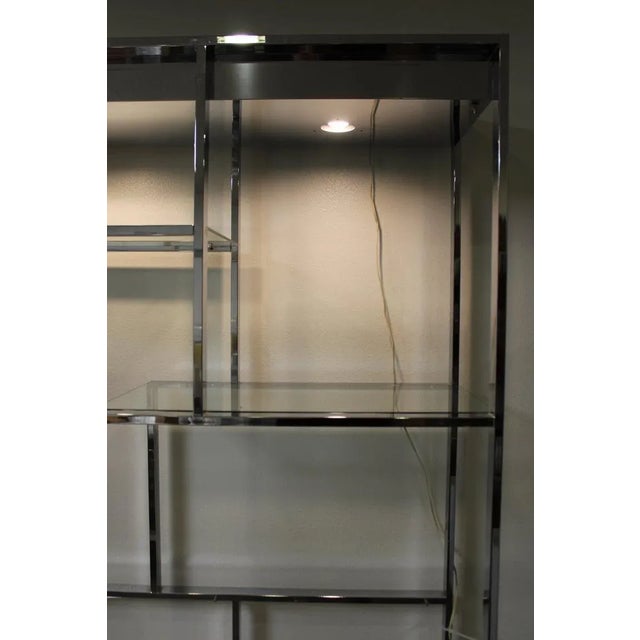 1980s Design Institute of America (Dia) Chrome Plated Steel Etagere For Sale - Image 4 of 9