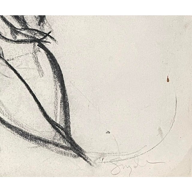 Modern 1980s Richard Snyder Large Flower Drawing For Sale - Image 3 of 3