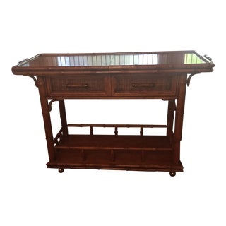 American of Martinsville Faux Bamboo Bar Server For Sale