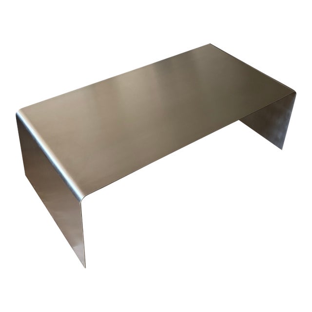 Judd Modern Stainless Steel Coffee Table – Minimalist Industrial Design For Sale