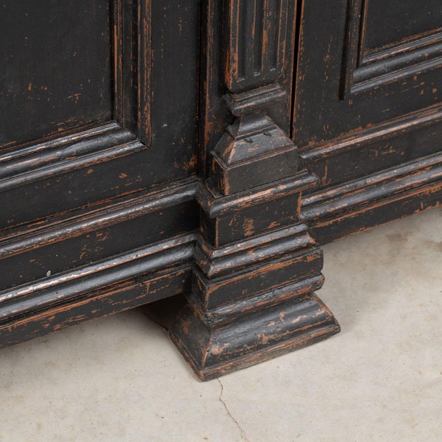 19th Century Swedish Black Painted Pine Sideboard Buffet For Sale - Image 16 of 18