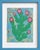Ebru Flower Original Painting Blue For Sale