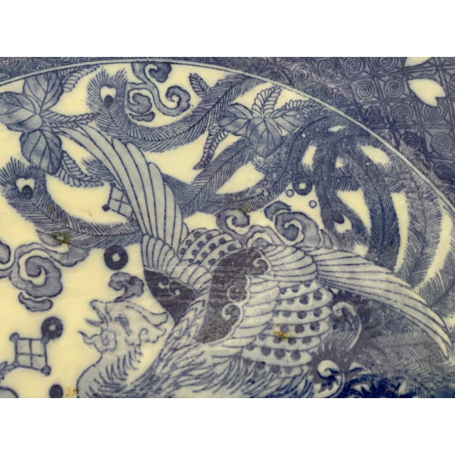Vintage Large Blue & White Platter For Sale In Chicago - Image 6 of 13