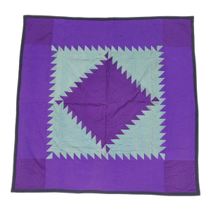 1930s Wool Amish Saw Tooth Diamond Quilt From Penna.