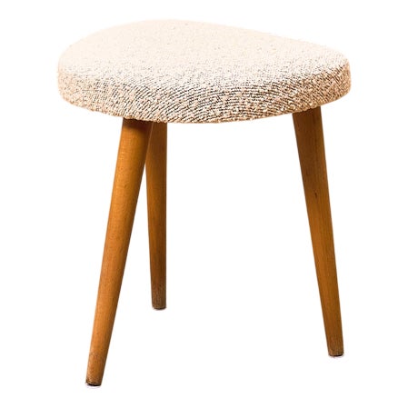 Swedish Stool in Beech, 1950 For Sale