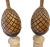 Mid Century Modern Pineapple Table Lamps- a Pair. These lamps are Made of metal and distressed wood and has a metal base....