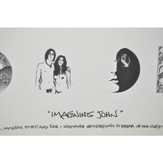 "Imagining John" Imagery, Spirit and Soul Vintage Lithograph Various drawings depicting John Lennon by Friedlander....