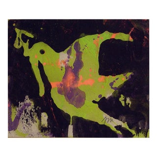 Mid 20th Century Josephine Mahaffey Abstract Dove Painting Texas Artist For Sale