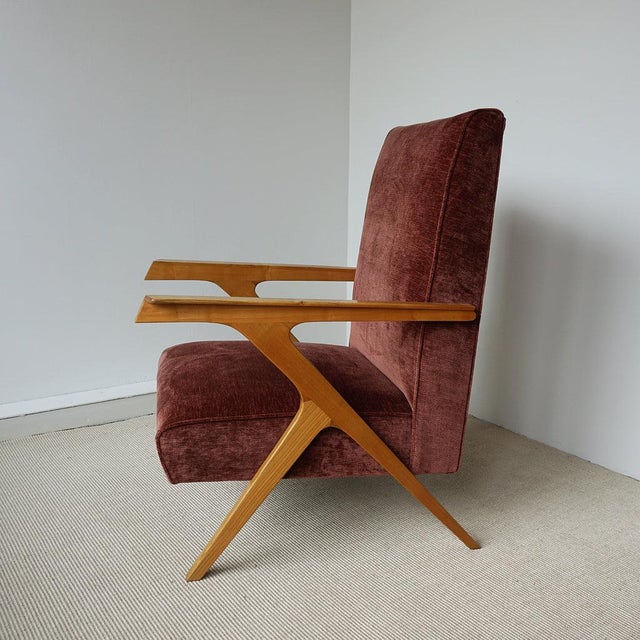 Set of Mid-Century Armchairs attributed to Antonio Gorgone, 1950s For Sale - Image 10 of 13