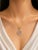 Modern Late 20th Century 14K White Yellow Gold Diamond Slide Pendant For Sale - Image 3 of 3