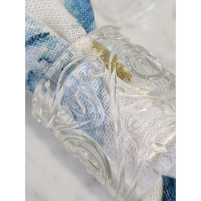 Vintage Glass Napkin Rings, Set of 8 For Sale - Image 4 of 11