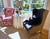Custom Wingback Chair in Red Raspberry and Cream in Heritage Toile by Brunschwig & Fils For Sale - Image 13 of 17