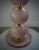 Mid-Century Style Pink Blown Murano Glass and Brass Table Lamp, 2000 For Sale - Image 6 of 9