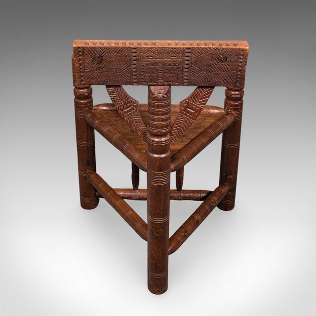 Antique Turner's Armchair, English, Oak, Old Saxon Chair, Elbow Seat, Victorian For Sale - Image 4 of 10